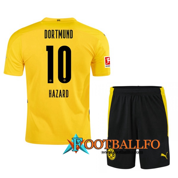 Camisetas Futbol Dortmund BVB (HAZARD 10) Ninos Primera 2020/2021