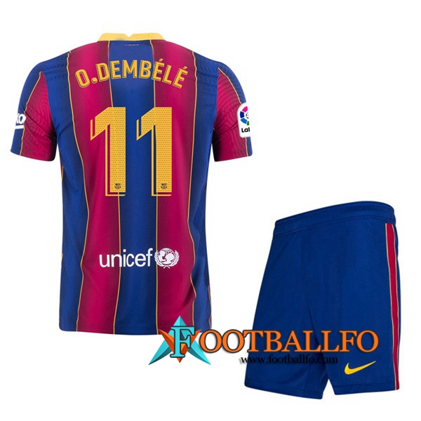 Camisetas Futbol FC Barcelona (O.DEMBELE 11) Ninos Primera 2020/2021