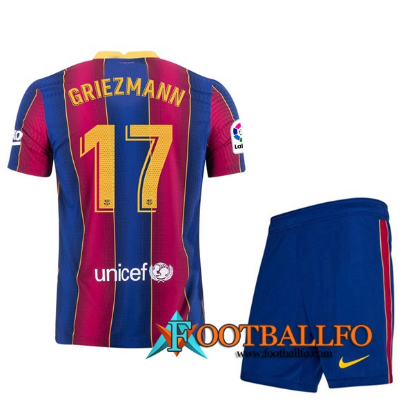 Camisetas Futbol FC Barcelona (GRIEZMANN 17) Ninos Primera 2020/2021