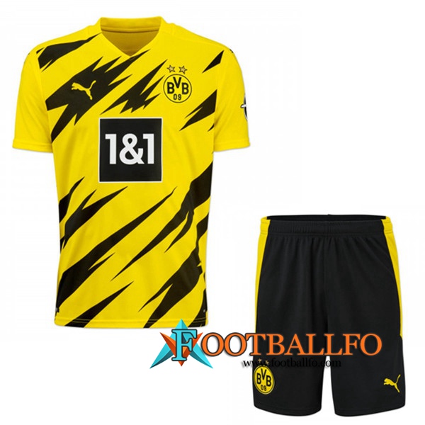 Traje Camisetas Futbol Dortmund BVB Primera + Cortos 2020/2021