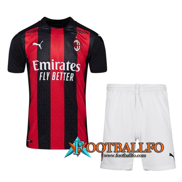 Traje Camisetas Futbol Milan AC Primera + Cortos 2020/2021