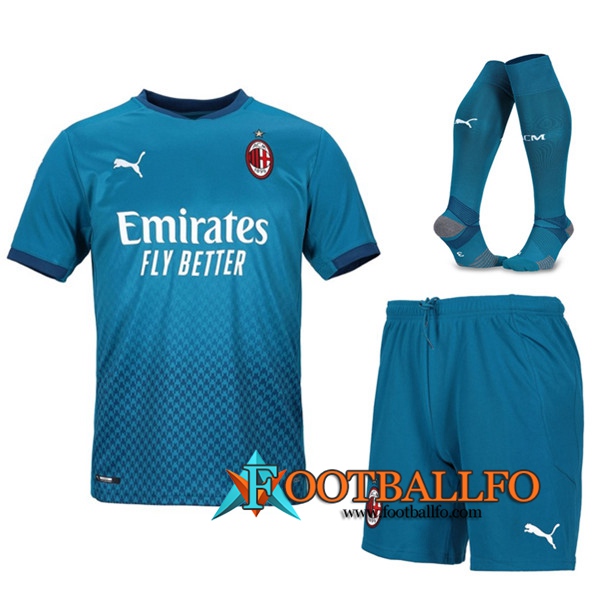 Traje Camisetas Futbol Milan AC Tercera (Cortos+Calcetines) 2020/2021