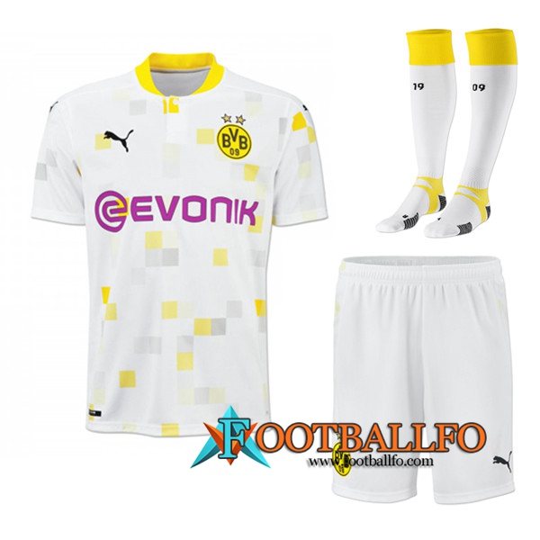 Traje Camisetas Futbol Dortmund BVB Tercera (Cortos+Calcetines) 2020/2021