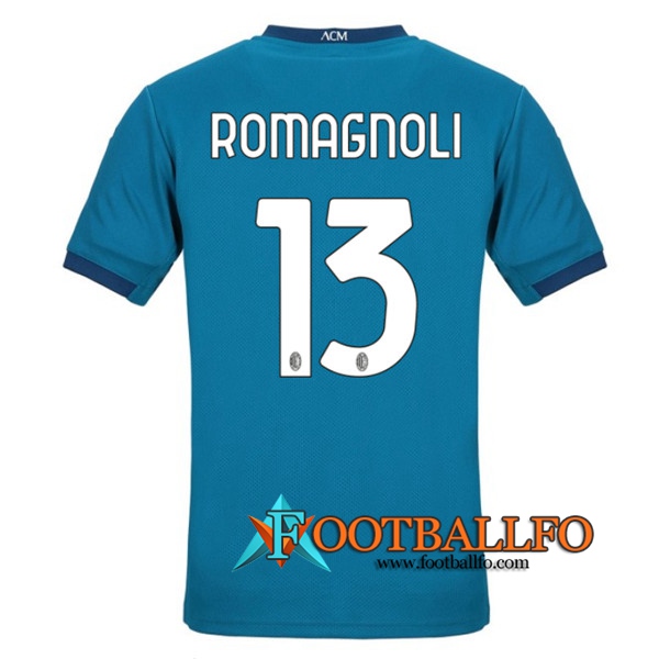 Camisetas Futbol Milan AC (ROMAGNOLI 13) Tercera 2020/2021