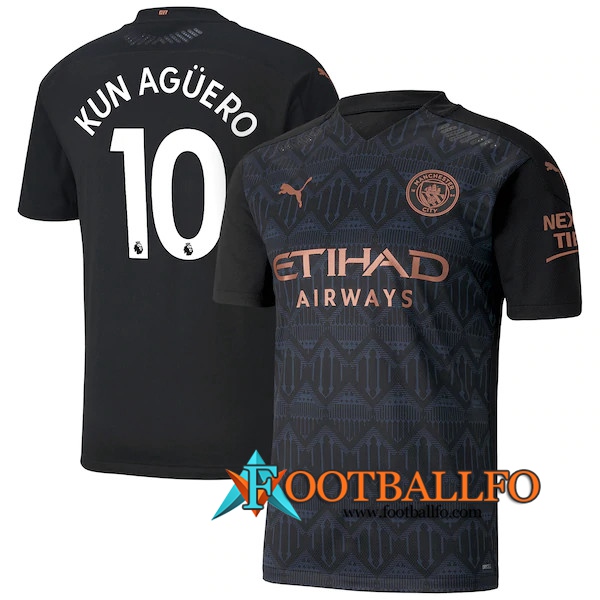 Camisetas Futbol Manchester City (Agüero 10) Segunda 2020/2021