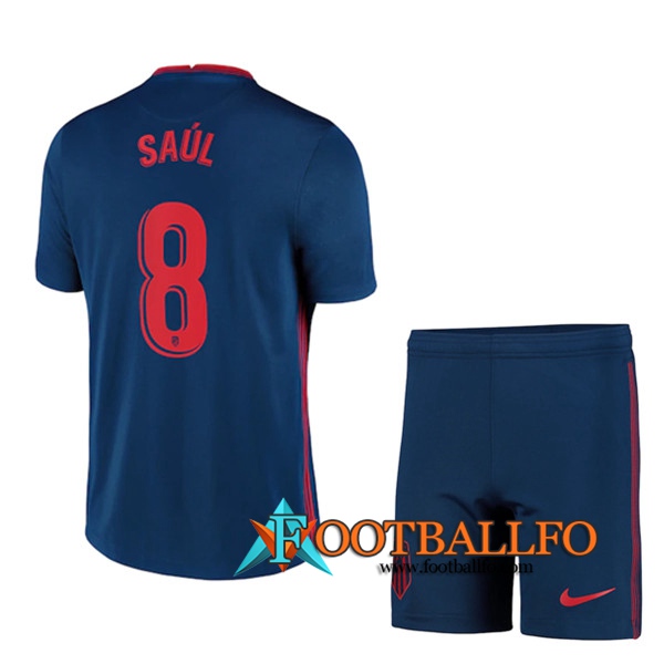 Camisetas Futbol Atletico Madrid (Saul 8) Ninos Segunda 2020/2021