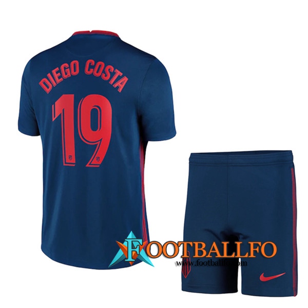 Camisetas Futbol Atletico Madrid (Diego Costa 19) Ninos Segunda 2020/2021