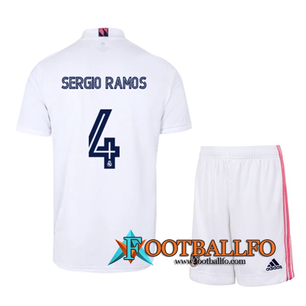 Camisetas Futbol Real Madrid (SERGIO RAMOS 4) Ninos Primera 2020/2021