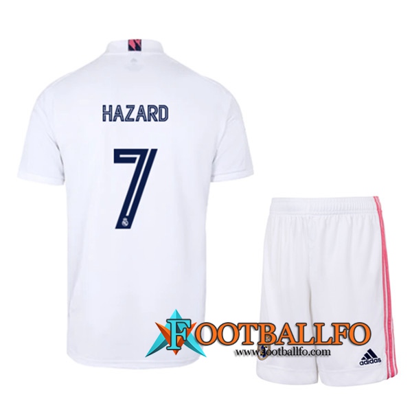 Camisetas Futbol Real Madrid (HAZARD 7) Ninos Primera 2020/2021