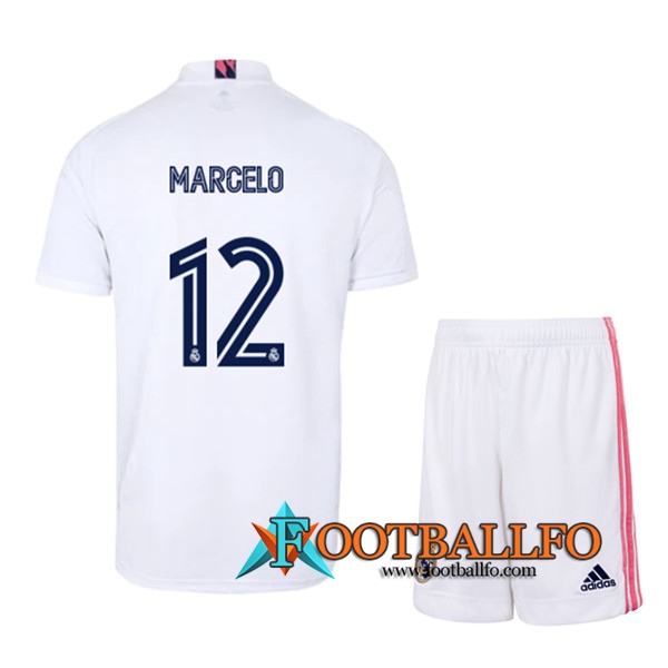 Camisetas Futbol Real Madrid (MARCELO 12) Ninos Primera 2020/2021