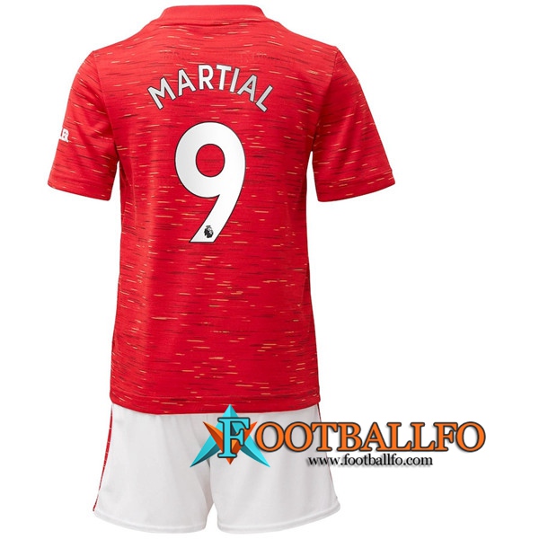 Camisetas Futbol Manchester United (Martial 9) Ninos Primera 2020/2021