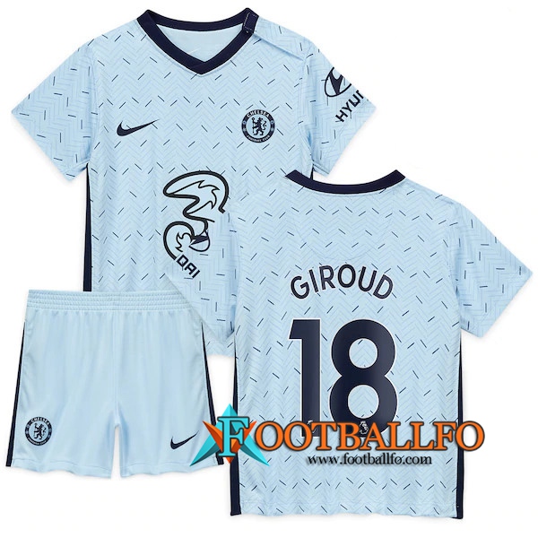 Camisetas Futbol FC Chelsea (Giroud 18) Ninos Segunda 2020/2021