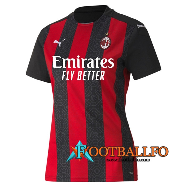 Nuevo Camisetas Futbol Milan AC Mujer Primera 2020/2021