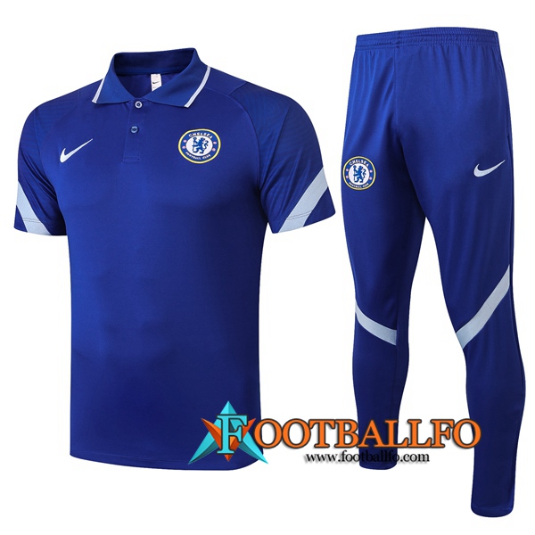 Polo Futbol FC Chelsea + Pantalones Azul 2020/2021