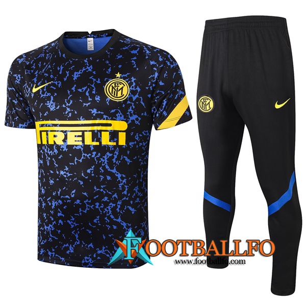Camisetas de entrenamiento Inter Milan + Pantalones Azul 2020/2021
