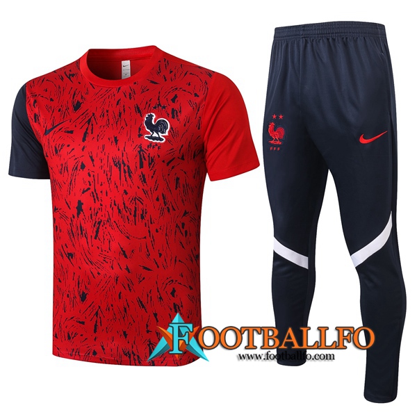 Camisetas de entrenamiento Francia + Pantalones Roja 2020/2021