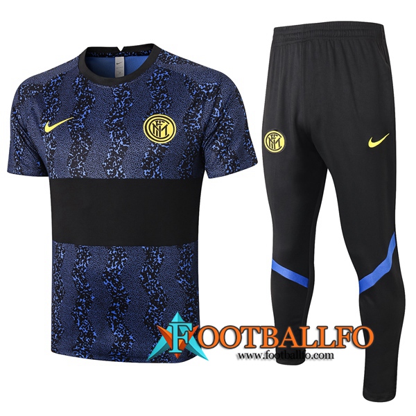 Camisetas de entrenamiento Inter Milan + Pantalones Negro 2020/2021