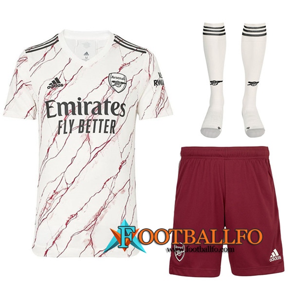 Traje Camisetas Futbol Arsenal Segunda (Cortos+Calcetines) 2020/2021