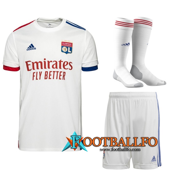Traje Camisetas Futbol Lyon OL Segunda (Cortos+Calcetines) 2020/2021