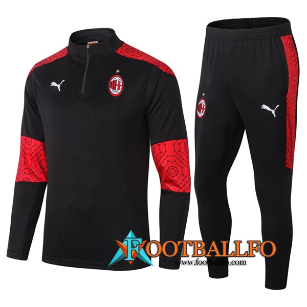 Chandal Futbol + Pantalones Milan AC Negro 2020/2021