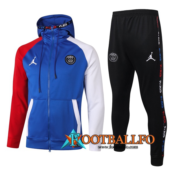 Chandal Futbol - Chaqueta con capucha + Pantalones Pairis PSG Jordan Azul 2020/2021