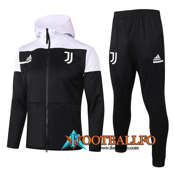 Chandal Futbol - Chaqueta con capucha + Pantalones Juventus Negro 2020/2021