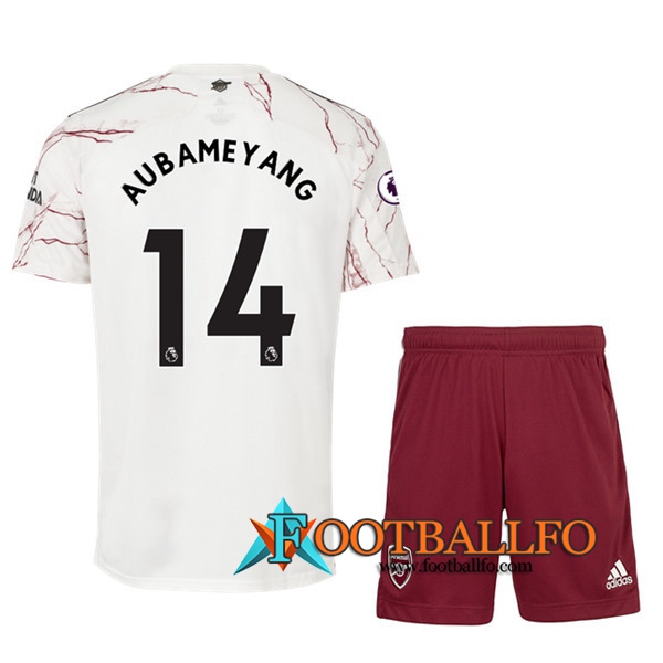 Camisetas Futbol Arsenal (Aubameyang 14) Ninos Segunda 2020/2021