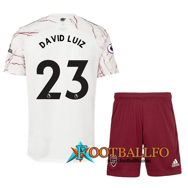 Camisetas Futbol Arsenal (David Luiz 23) Ninos Segunda 2020/2021