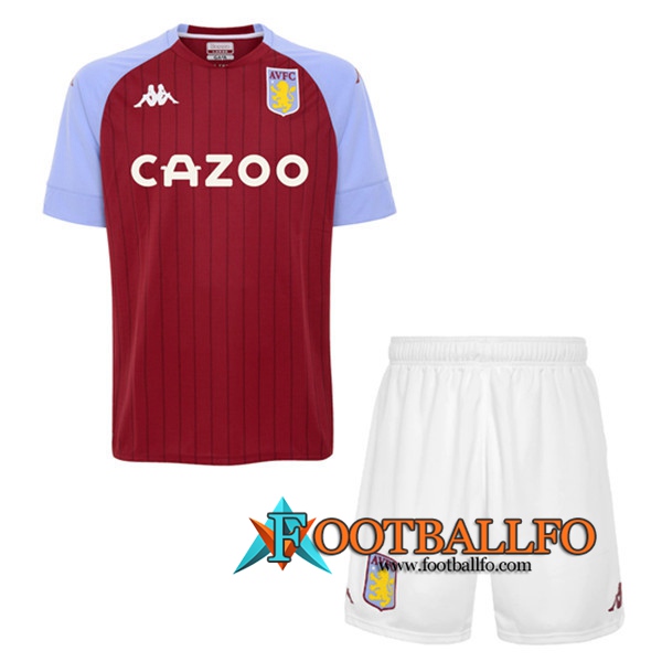 Camisetas Futbol Aston Villa Ninos Primera 2020/2021