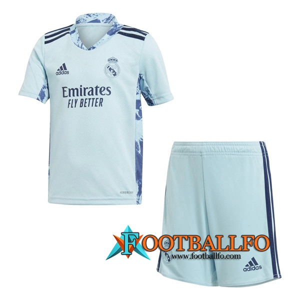 Camisetas Futbol Real Madrid Ninos Portero Azul 2020/2021