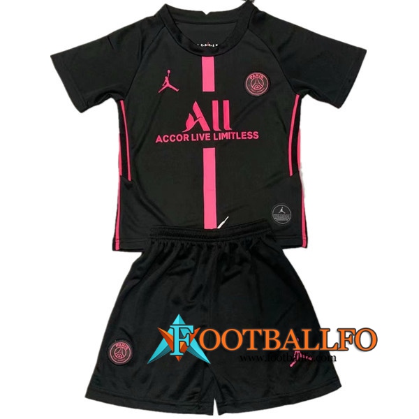 Camisetas Futbol PSG Ninos Negro 2020/2021