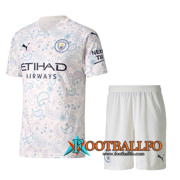 Traje Camisetas Futbol Manchester City Tercera + Cortos 2020/2021