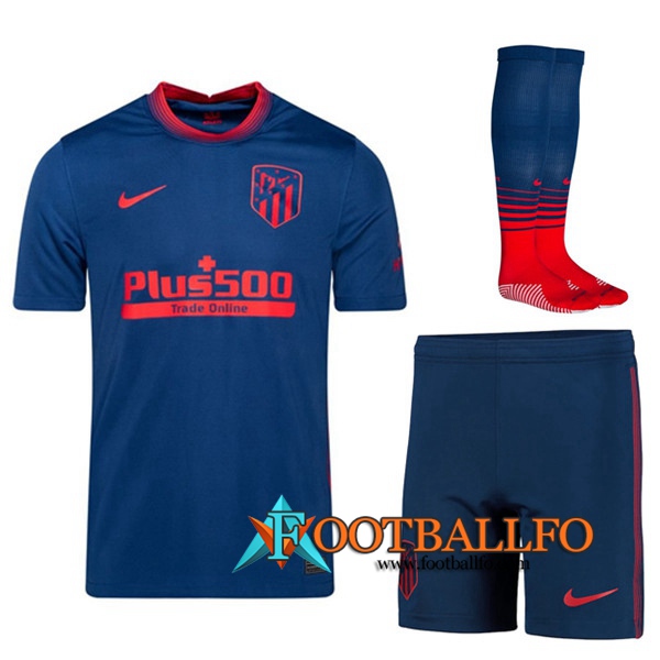 Traje Camisetas Futbol Atletico Madrid Segunda (Cortos+Calcetines) 2020/21
