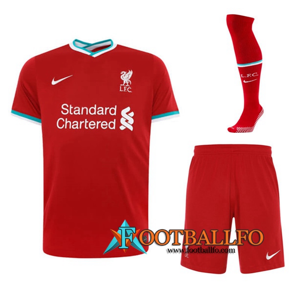 Traje Camisetas Futbol FC Liverpool Primera (Cortos+Calcetines) 2020/21