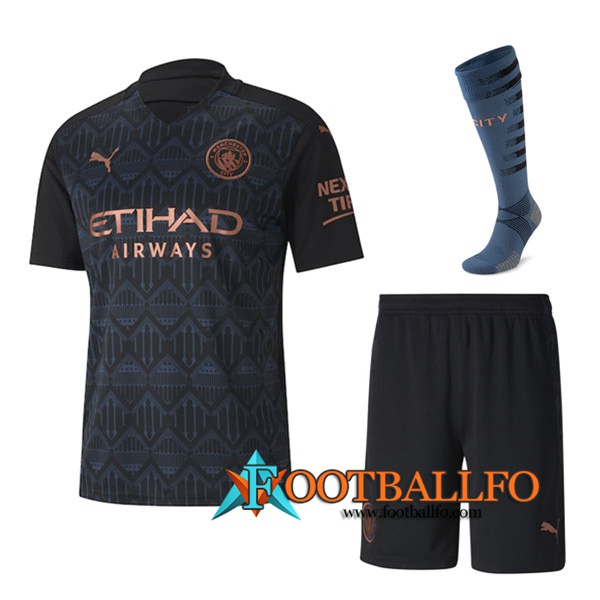 Traje Camisetas Futbol Manchester City Segunda (Cortos+Calcetines) 2020/21