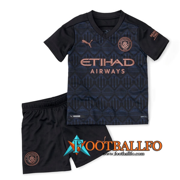 Nuevo Camisetas Futbol Manchester City Ninos Segunda 2020/2021