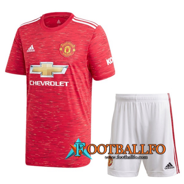 Traje Camisetas Futbol Manchester United Primera + Cortos 2020/2021