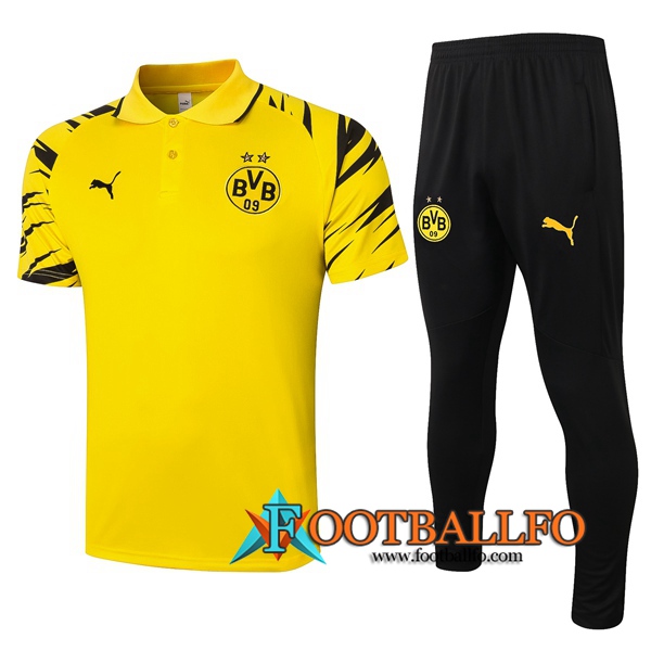 Polo Futbol Dortmund BVB + Pantalones Amarillo 2020/2021