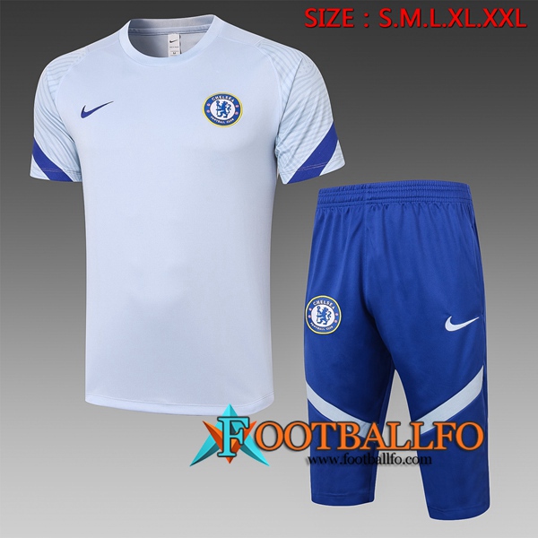 Camiseta Entrenamiento FC Chelsea + Pantalones 3/4 Gris 2020/2021