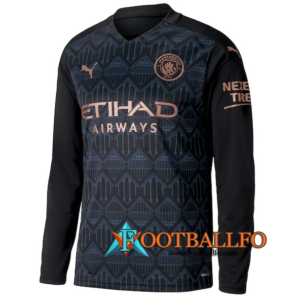 Camisetas Futbol Manchester City Segunda Manga larga 2020/2021