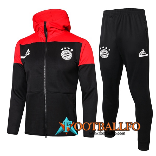 Chandal Futbol - Chaqueta con capucha + Pantalones Bayern Munich Negro 2020/2021