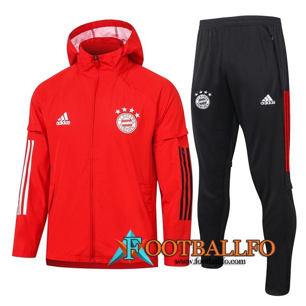 Chandal Futbol - Rompevientos + Pantalones Bayern Munich Roja 2020/2021