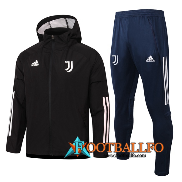 Chandal Futbol - Rompevientos + Pantalones Juventus Negro 2020/2021