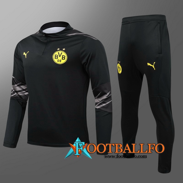 Chandal Futbol Dortmund BVB Ninos Negro 2020/2021
