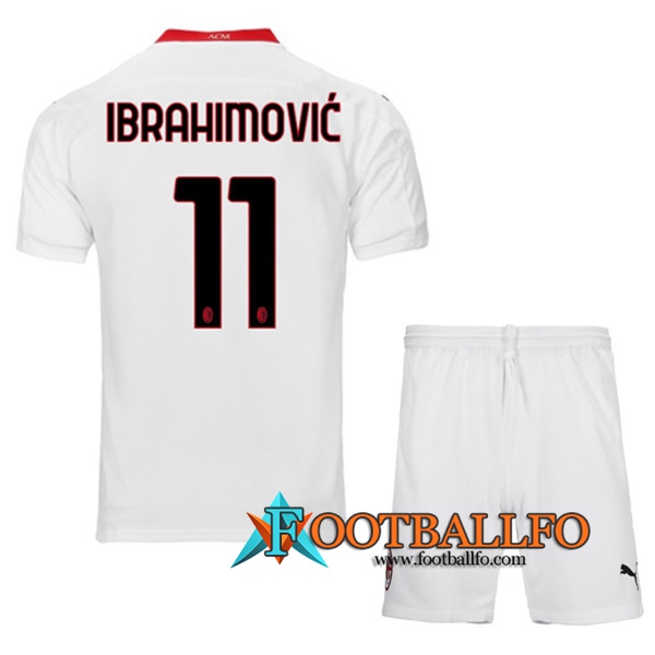 Camisetas Futbol Milan AC (IBRAHIMOVIC 11) Ninos Segunda 2020/2021