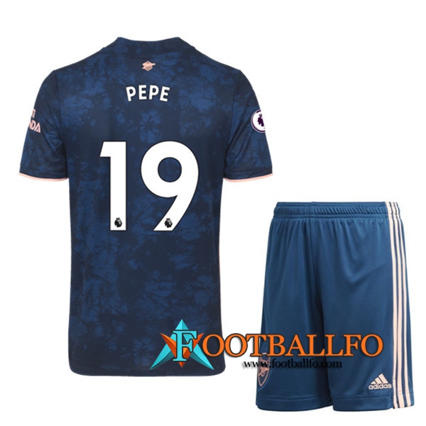 Camisetas Futbol Arsenal (Pepe 19) Ninos Tercera 2020/2021