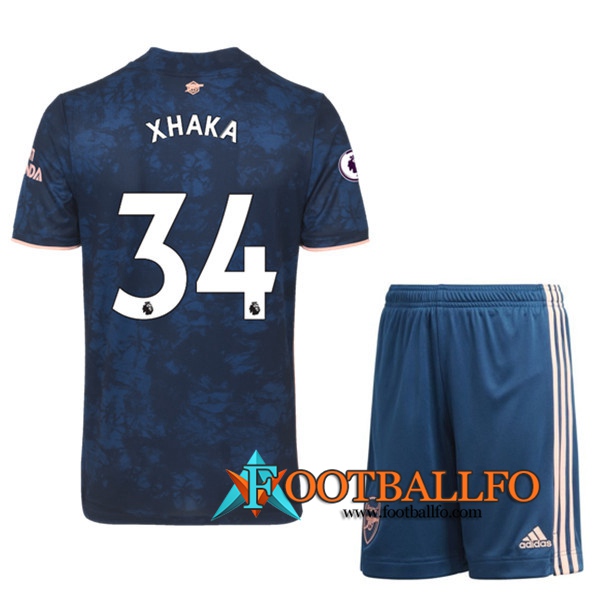 Camisetas Futbol Arsenal (Granit Xhaka 34) Ninos Tercera 2020/2021