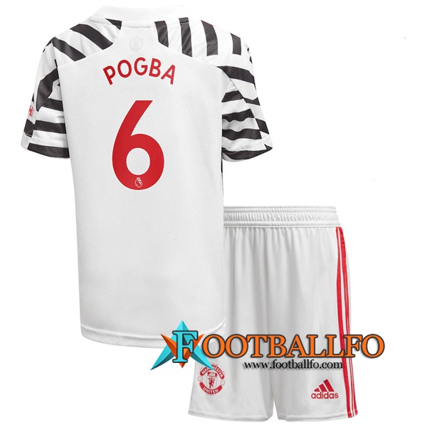 Camisetas Futbol Manchester United (Pogba 6) Ninos Tercera 2020/2021