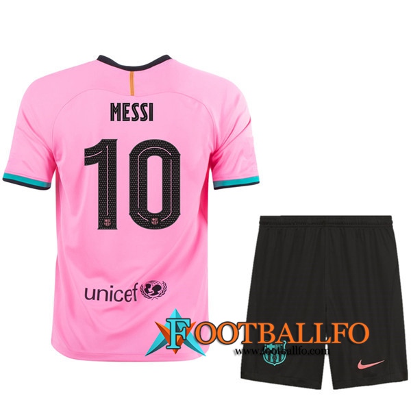 Camisetas Futbol FC Barcelona (MESSI 10) Ninos Tercera 2020/2021
