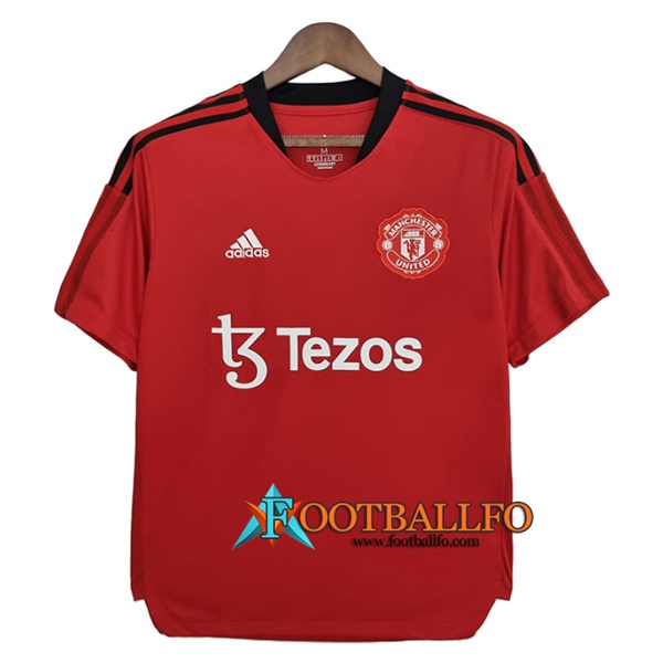 Camiseta Entrenamiento Manchester United Tezos Rojo 2022/2023